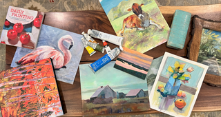 Fruit and Flowers, Gouache on Paper