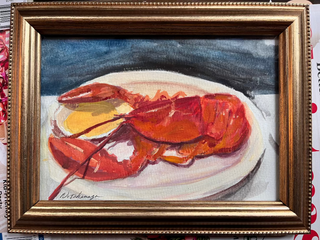 Lobster, watercolor on paper