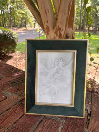 Study in Degas in Green Velvet Frame