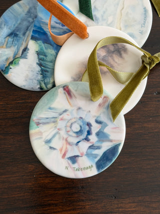 Shell Painting Ceramic ornament