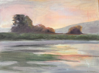 Blush Evening Marsh, Oil on Canvas - Available in Gallery