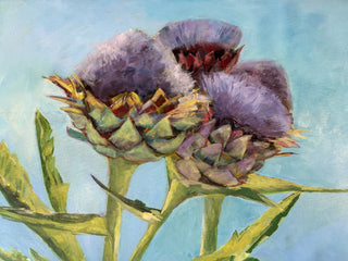 Artichoke Flower acrylic on canvas
