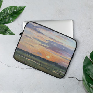 Sunset Oil Painting - Anticipation - Laptop Sleeve