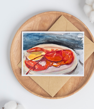 Lobster Watercolor Pack of 10 Greeting Cards
